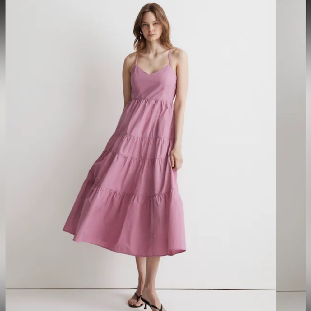 Madewell Pink Tiered Maxi Dress